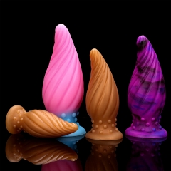 New color glow-in-the-dark gyro suction cup size anal plug