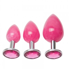 Colored rhinestone rear anal plug