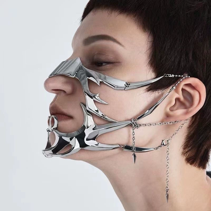 Cyberpunk metal mask