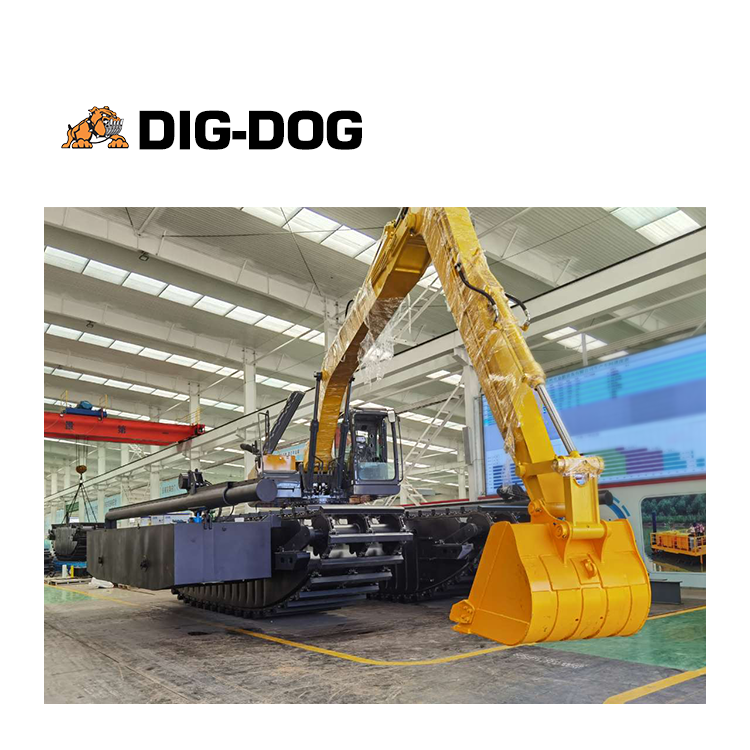 Dig-Dog Low-Price New Hydraulic Crawler Excavator with Floating Pontoon Amphibious Excavator