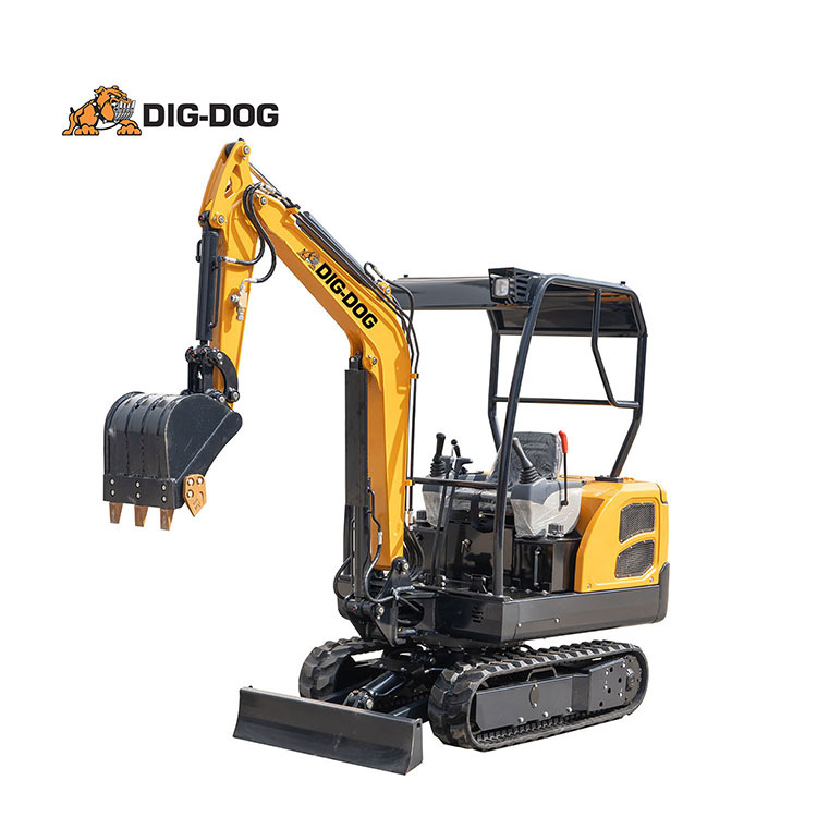 DIGDOG, retroexcavadora micro excavadora de calidad confiable DG18, miniexcavadora de 1,8 toneladas con cubo CE/EPA