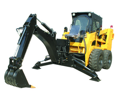 Skid steer loader becomes mini excavator, just because of it!