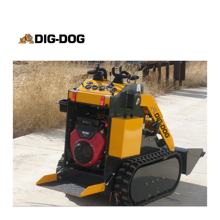 Мини-погрузчик DIG-DOG DSL20C, стоящий на гусенице инженерной техники, погрузчик с бортовым поворотом и навесным оборудованием