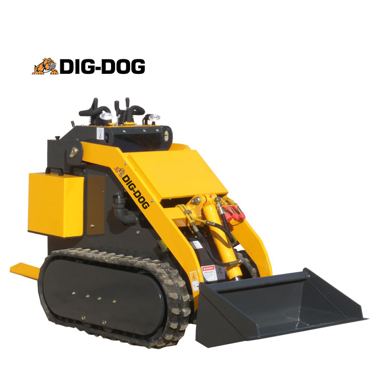 Мини-погрузчик DIG-DOG DSL20C, стоящий на гусенице инженерной техники, погрузчик с бортовым поворотом и навесным оборудованием
