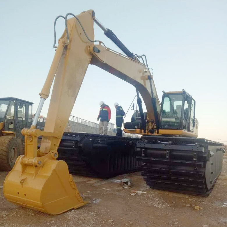 DIG-DOG Excavadora de pontón flotante anfibio para pantanos sobre orugas