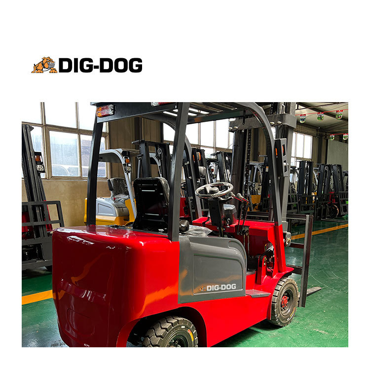 DIG DOG Factory Direct Sale High Reach Mini Electric Forklift Truck 1 ton with Multifunctional Attachment