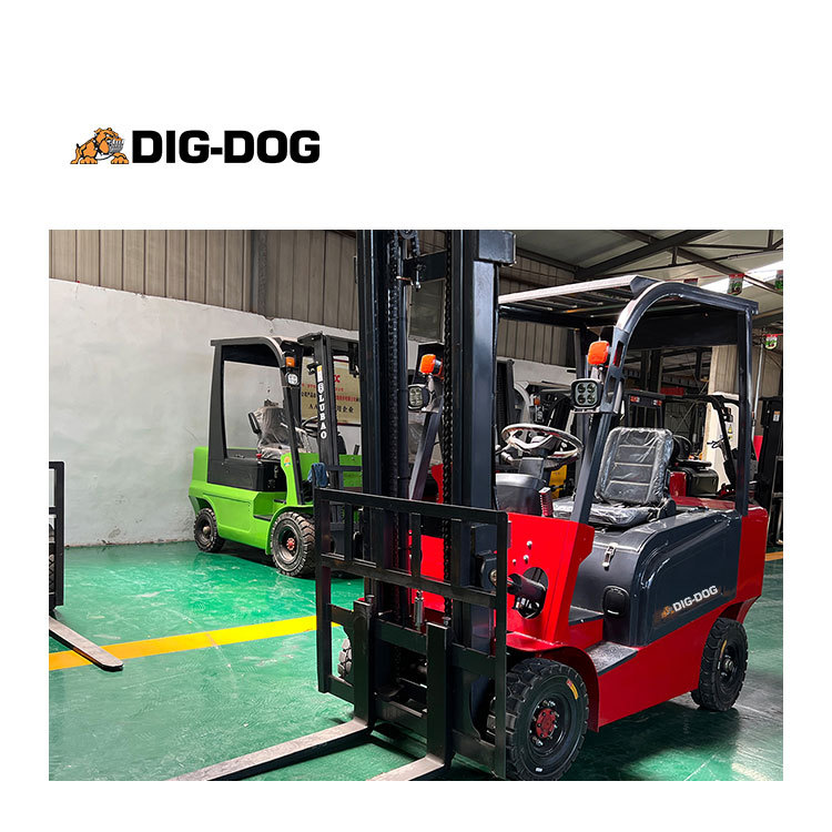 DIG DOG Factory Direct Sale High Reach Mini Electric Forklift Truck 1 ton with Multifunctional Attachment