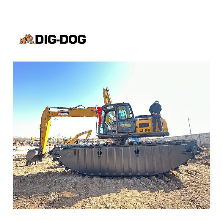 DIG DOG High Quality Amphibious Excavator dredger pontoon Undercarriage Swamp Amphibious Pontoon