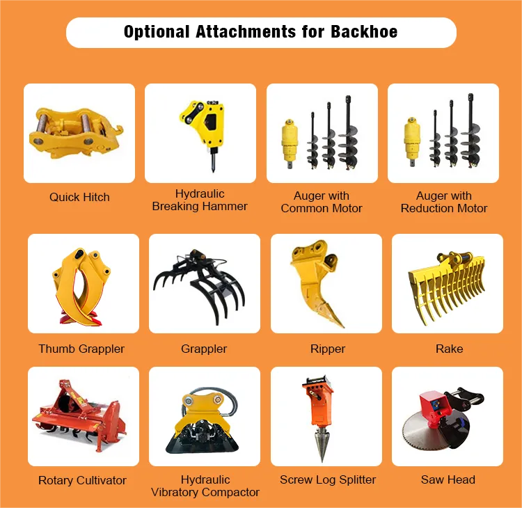 DIG-DOG BL820T Compact Tractor Backhoe Loader With Multi-Function Attachment