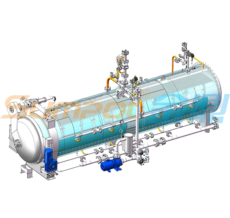 Autoclave rotación automática