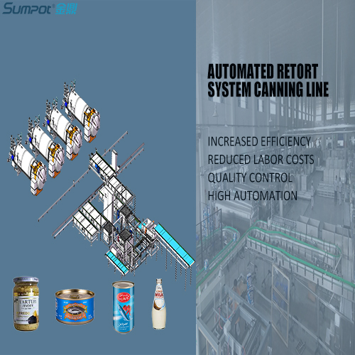 Máquina de enlatado con sistema de autoclave automatizado