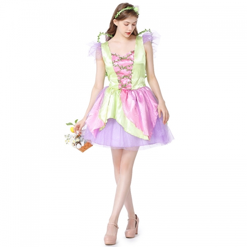 2024 Green Flower Fairy Dress
