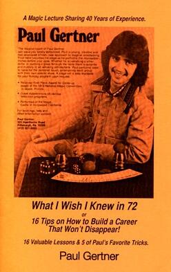 What I Wish I Knew in 72 by Paul Gertner