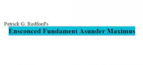 Patrick Redford's Ensconced Fundament (Asunder Supplemental Concepts)