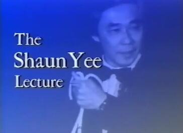 The Shaun Yee Lecture