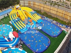 Commercial Inflatable Pool Water Park Minions Inflatable Backyard Water Park