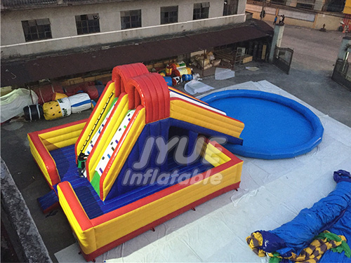 Affordable Price Custom Project Portable Inflatable Water Slide Park With Pool