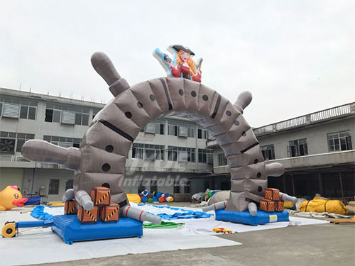 Outdoor Promotion Cheap Pirate Ship Inflatable Arch For Event