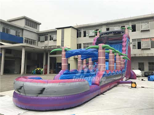 New Jungle Theme Inflatable Water Slide With Pool For Amusement Park