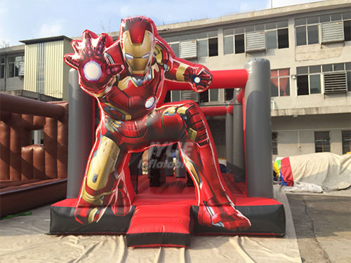Small Indoor Inflatable Bouncers Iron Man Children's Jump House