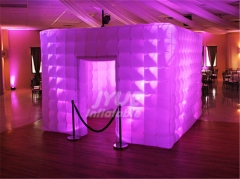 White Inflatable Cube Photo Booth Air Tent With Led Light