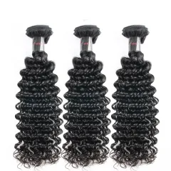 Maylaysian Deep Wave Raw Hair 3PCS/ Lot with High Quality 100% Virgin Human Hair, can Be Dyed, Bleached Berrys Fashion Raw Hair