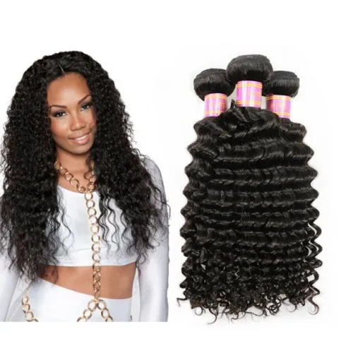 Berrys Fashion Peruvian Hair 100% Human Raw Hair Deep Wave/Curly 3 Bundles / lot 100% Unprocessed Hair Free Shipping