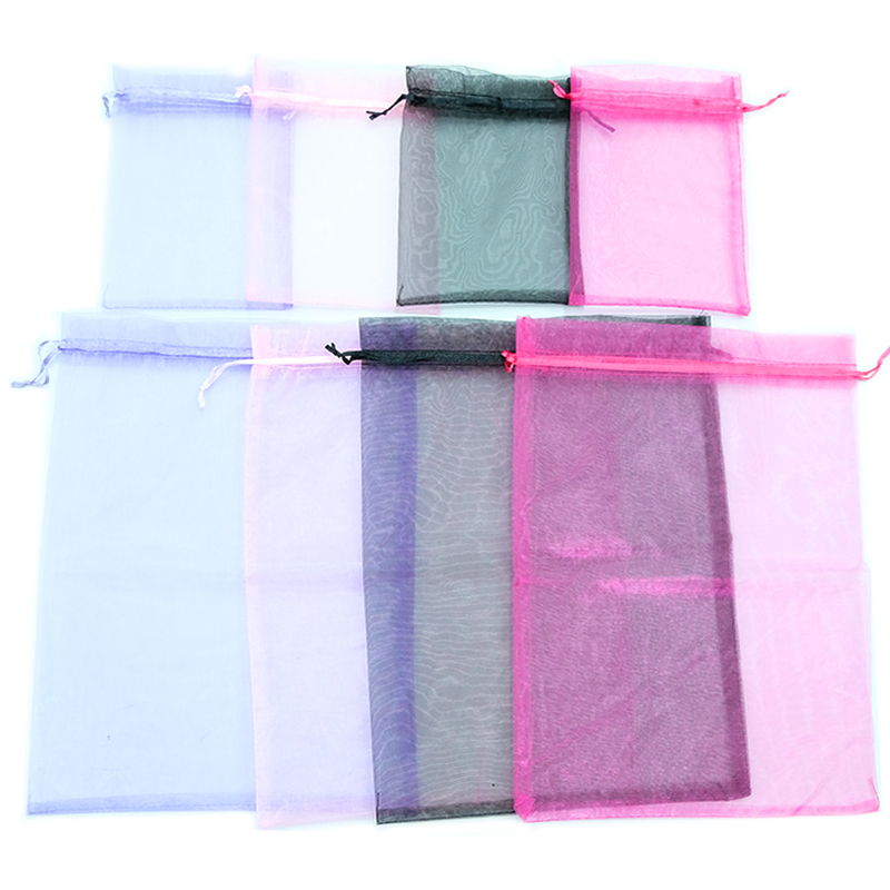 10pcs/lot Hair Bags Organza Bags Drawstring Package Bag 9 Colors 2 ...