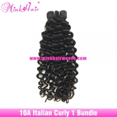 Italian Curly Affordable 10A Grade Mink Hair Factory 100% Virgin Hair Extensions