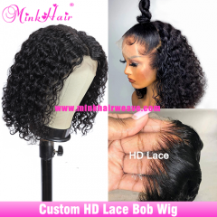 Custom HD Lace Bob Wig Human Hair Wigs For Women 180% Density (Ready to Ship)