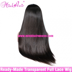Ready-Made Transparent Full Lace Wig 10A Grade 150% Density Human Hair Wigs Best Online Wig Store Near Me (Ready to Ship)