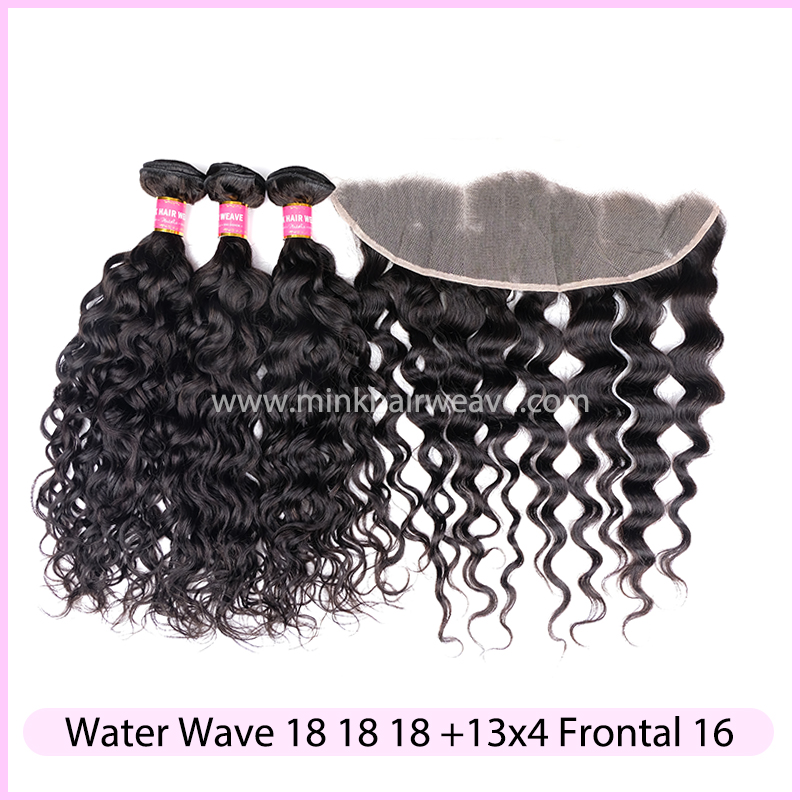 Water Wave Hair 6x6 Closure And 3 Bundles Wavy Hair Weave -Alipearl Hair