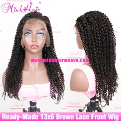 Special Sale Ready-Made 13x6 Brown Lace Front Wig 150% Density for Women (Ready to Ship)