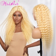 Deep Wave Blonde #613 Color HD & Transparent Lace Wig 4x4 5x5 6x6 Closure Wig 13x4 13x6 Full Frontal Wig 100% Human Hair Wholesale