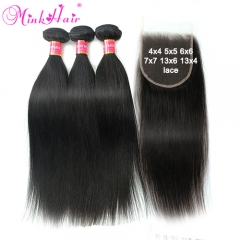 Silky Straight Hair 3 Bundle Deals Wholesale Mink Brazilian Human Hair Extensions