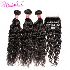 Mink Hair Weave Water Wave Hair Bundle Deals Hair Weft