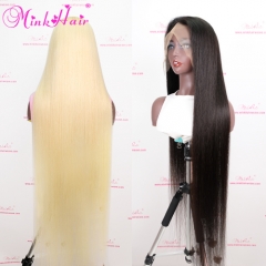 Ready-Made 12A 40inch HD & Brown Full Lace Wig Raw Hair 150% Density Silky Straight Hair (Ready to Ship)