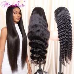 Long Length 26-40inch 13x6 HD Lace Front Wig 180% 200% 250% Density Human Hair Wigs