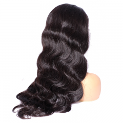 FLASH SALE 038 #1B Color 22inch Body Wave Transparent 13x6 Lace Front Wig 180% Density(Sales products, do not accept refund/return)