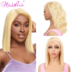 Custom #613 Blonde Bob Wig HD & Transparent 4x4 5x5 13x4 13x6 Lace 180% Density Wig (Ready to Ship)