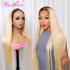 #4/613 Color Silky Straight 13x4 Transparent Lace Front Wig 150% Density (Ready to Ship)