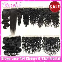 Brown Lace 4x4 13x4 Lace Frontal Closure 150% Density (Sales products, do not accept refund/return)