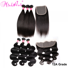 12A Grade Bundle Deals Raw Hair Mink Brazilian All Cuticles Intact And Aligned