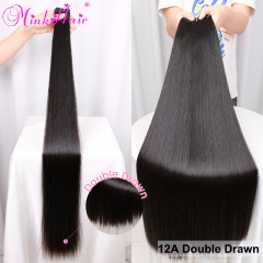 12A Double Drawn Hair Bundle 30-36inch Long Length Top Quality Single Bundle