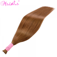 12A Color #4 Bulk Hair Extensions Silky Smooth By Mink Hair Vendor
