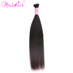 10A Color #1B Silky Straight Bulk Hair Cabelo Humano Brasileiro Liso Natural