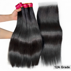 12A Vietnamese Raw Hair Silky Straight Bundle Deals From One Donor All Cuticles Intact And Aligned Easy To Dye Color 