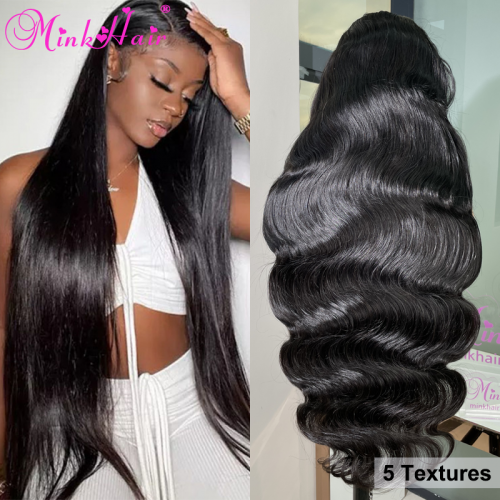 Long 34-40inch Lace Wig 250% Density 100% Raw Human Hair Wig display picture 3