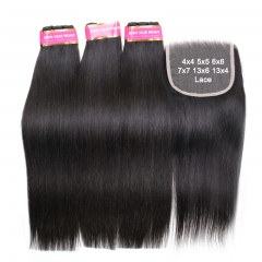 Silky Straight Raw Hair 3 Bundle Deals Wholesale 100% Human Hair Cut From One Donor 
