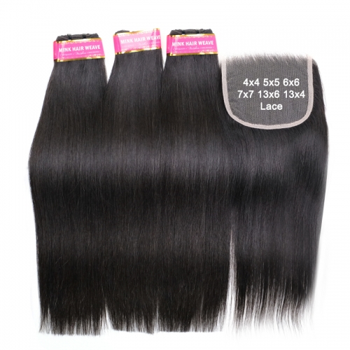 Silky Straight Raw Hair 3 Bundle Deals Wholesale 100% Human 
